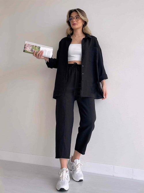 Completo due pezzi in lino Carla™