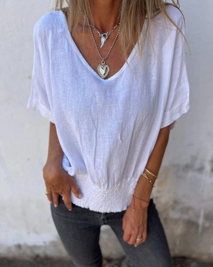 Muse - Camiseta Boho de cuello en V