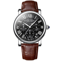 Silver w/ Black leather background